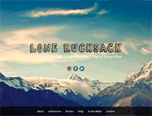 Tablet Screenshot of lonerucksack.com